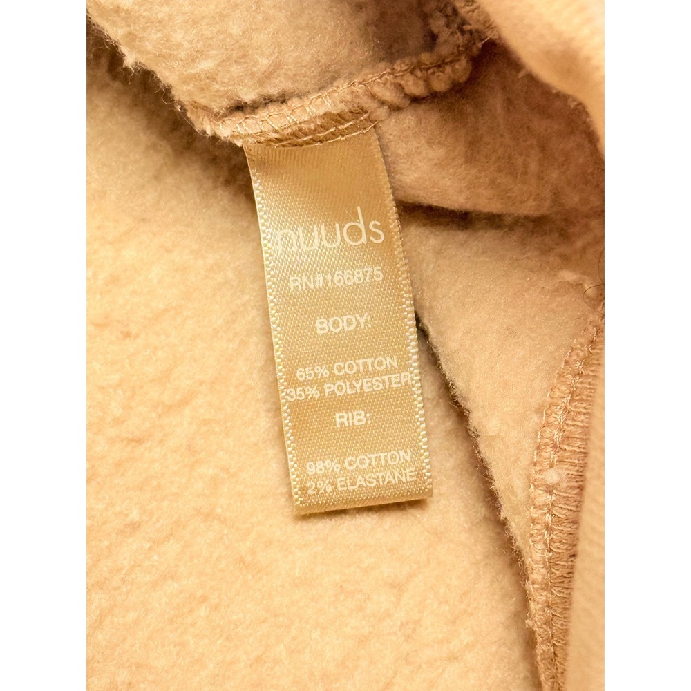 Nuuds Oversized Crewneck Sweatshirt Tan Sand Puff Print Logo XL EST 2022 - Picture 4 of 5